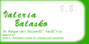 valeria balasko business card